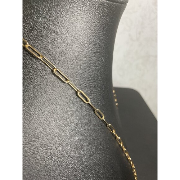 Geometric Gold-Tone Long Chain Necklace With Open Triangle Pendant - Picture 3 of 4